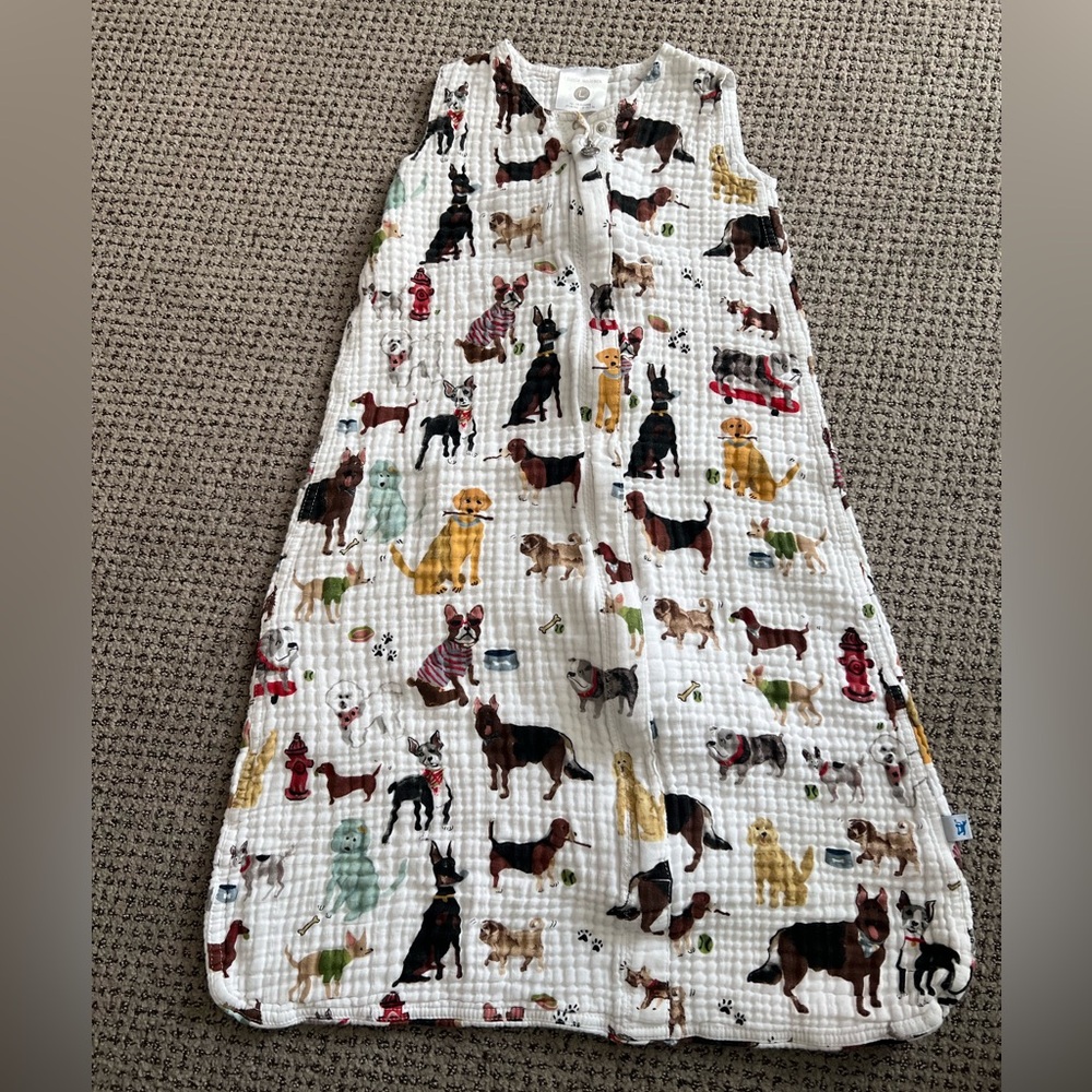 Little Unicorn sleep sack dog print